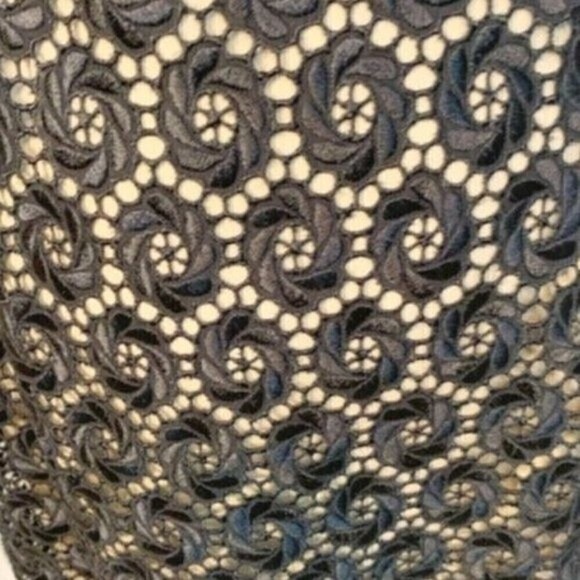 Elie Tahari Floral Crochet Lace Sleeveless Overlay Cocktail Sheath Dress - Picture 8 of 12